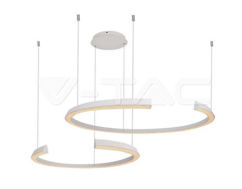 Sospensione led semi circolare V-tac 48W 3000K dimmerabile bianca VT-7914 - 14992 01