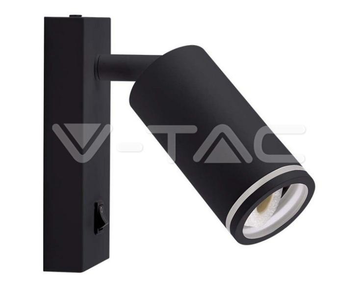 Lampada da parete V-tac 1xGU10 lampadina esclusa nero - VT-429 - 10294 01