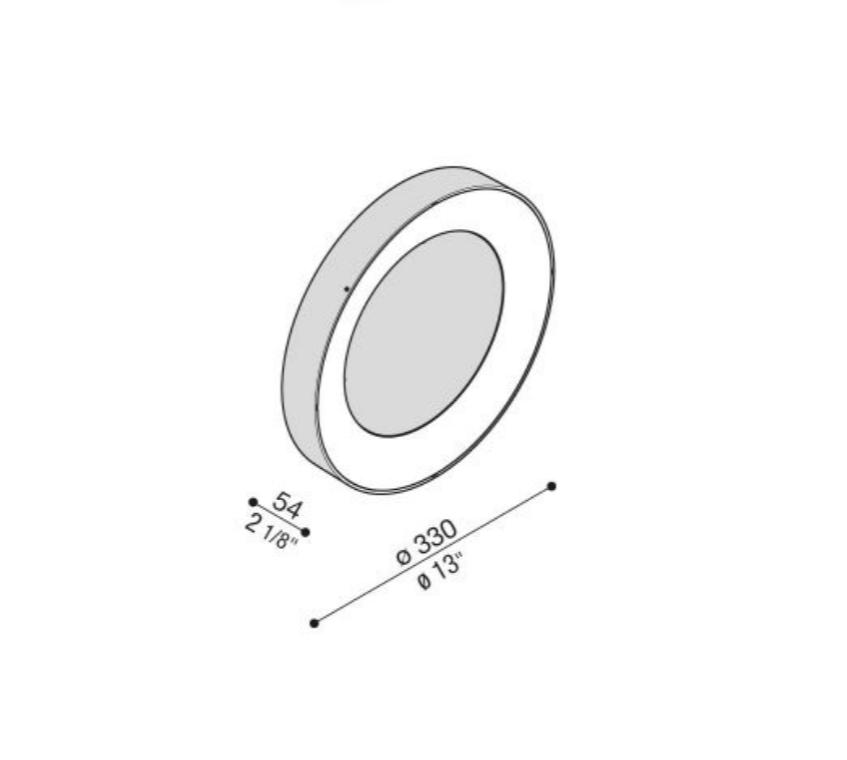 Lampada led da parete Lombardo Ross 330 25w 3000k nero - LL1240113 03