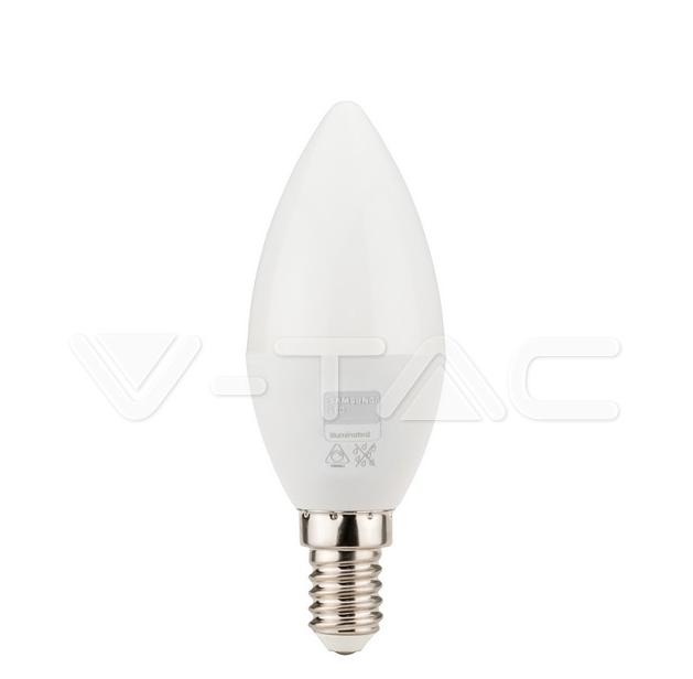 Lampadina led C37 V-tac chip Samsung dimmerabile 5,5W E14 3000K VT-293D - 2120045 01