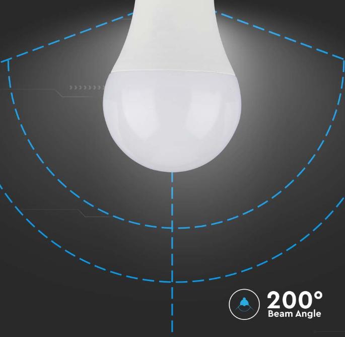 Lampadina led A60 V-tac chip Samsung 10,5W E27 6500K VT-211 -  21179 06