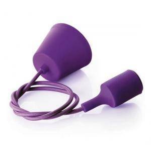 Sospensione in gomma 40w e27 colore viola 6238vi