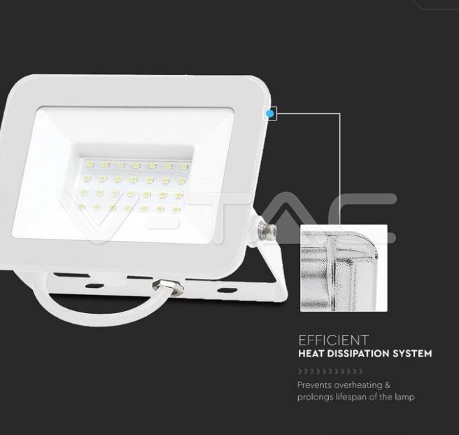 Proiettore led V-tac chip Samsung 30W 6500K bianco VT-44030 - 10025 03