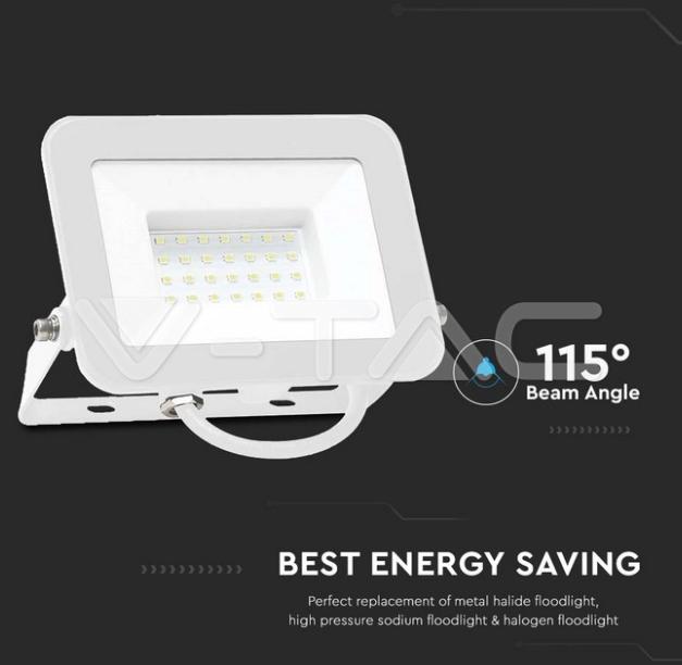 Proiettore led V-tac chip Samsung 30W 6500K bianco VT-44030 - 10025 04