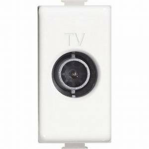 Matix presa tv coassiale 1 modulo passante colore bianco am5202p14