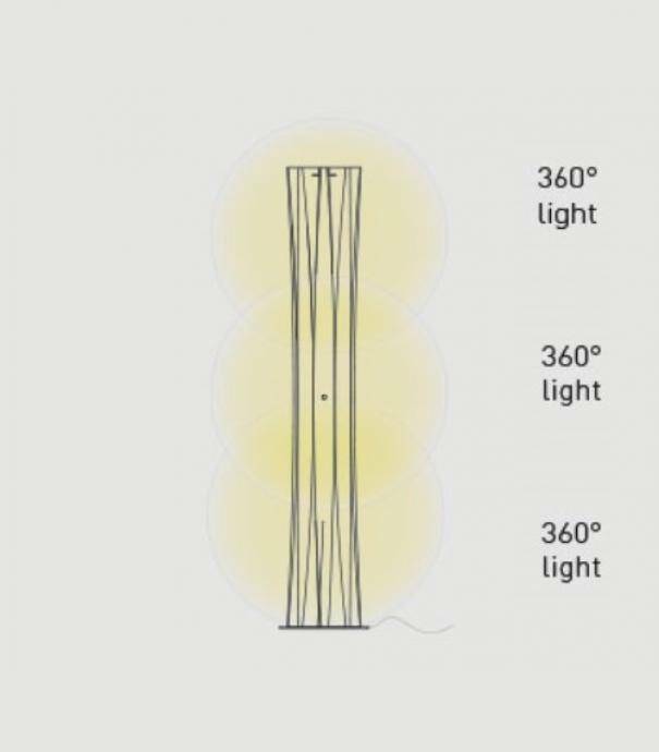 slamp slamp lampada da terra bach xl colore bianco bacfxl0wht00000000eu - foto 3