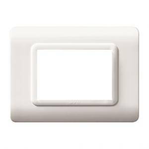 Placca per scatola rettangolare  tecnopolimero s44 3 moduli bianco - 44py03b