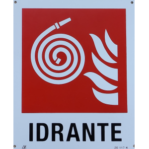 Cartello di segnalazione idrante  14.5x12cm - 20-117-k