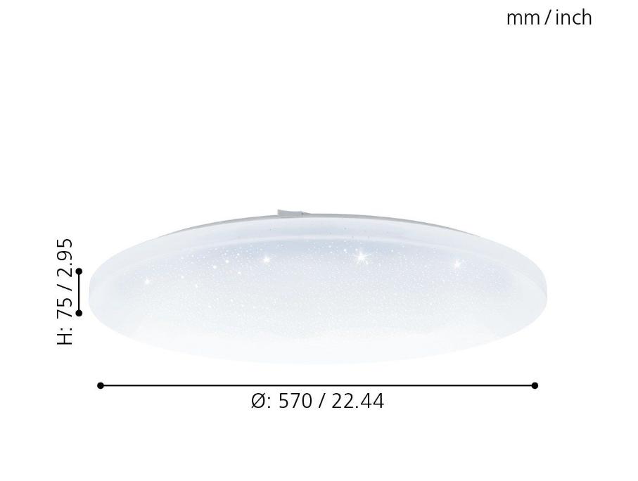 Plafoniera led Eglo FRANIA-A 2700-6500 K bianco - 98237 02