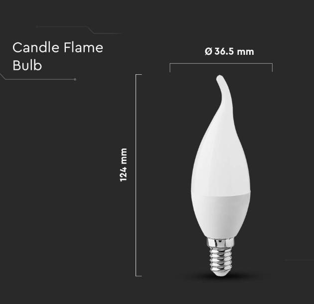 Lampadina led a candela V-tac 3,7W E14 3000K VT-1818TP -  214164 03