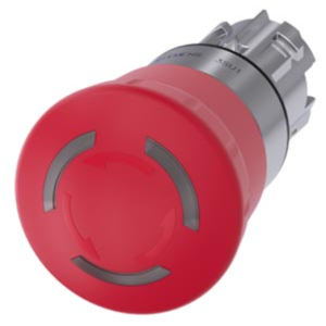 Pulsante a fungo di arresto  22mm rosso - 3su10511hb200aa0