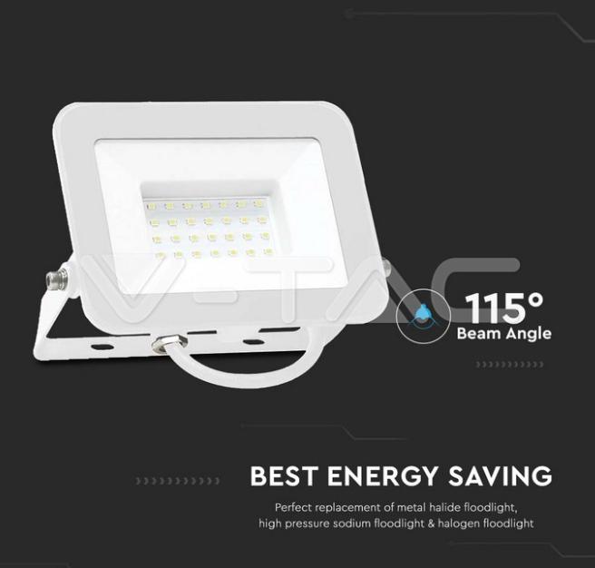 Proiettore led V-tac chip Samsung 30W 4000K IP65 bianco VT-44030 - 10024 03