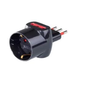 Adattatore triplo  2p+t nero  - rs7705n