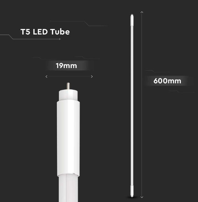 Tubo led T5 V-tac 8W 6500K 60cm G5 VT-6005 -  216319 03