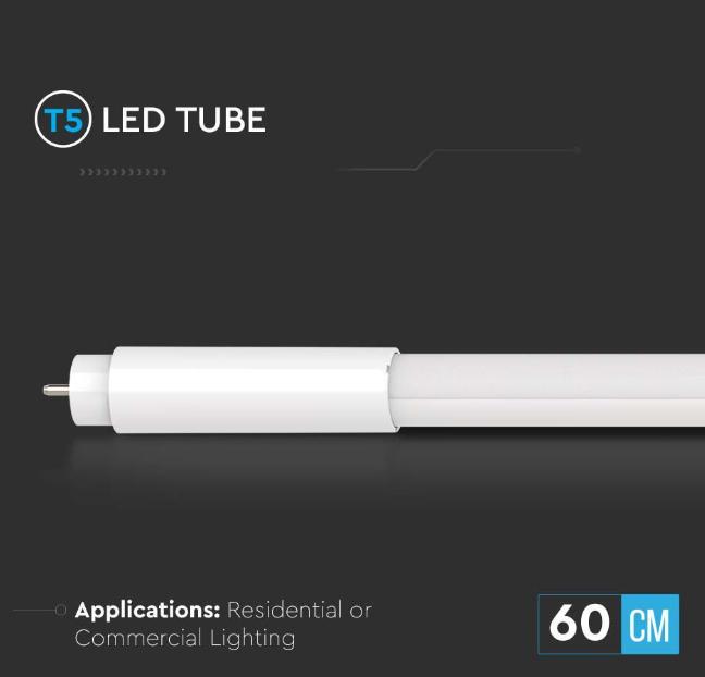 Tubo led T5 V-tac 8W 6500K 60cm G5 VT-6005 -  216319 04