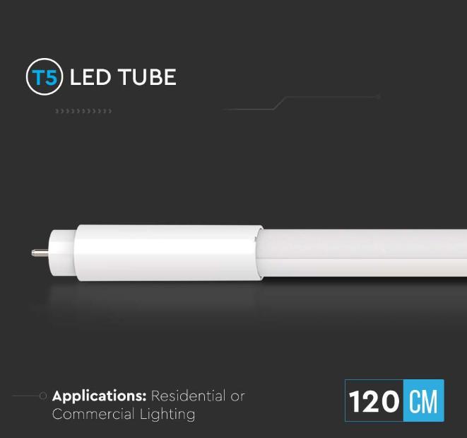 Tubo led T5 V-tac 16W 4000K 120cm G5 VT-1225  -  216320 03