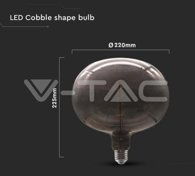 Lampadina led V-tac 4W E27 a forma di ciottolo VT-2265 -  8057 04