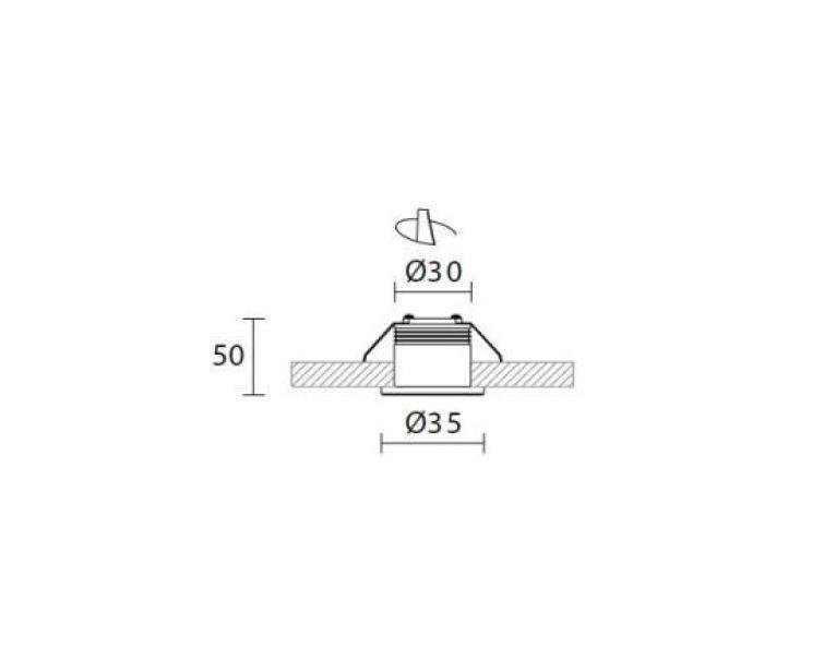 Faretto ad incasso led Gea Luce Glam 3W 4000K bianco opaco - GFA901N 02