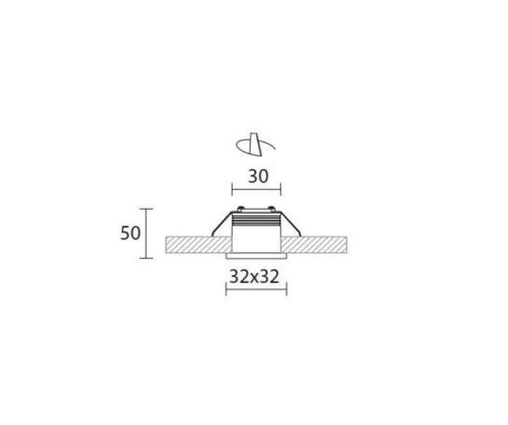 Faretto ad incasso led Gea Luce Glam 3W 4000K nichel - GFA902N 02