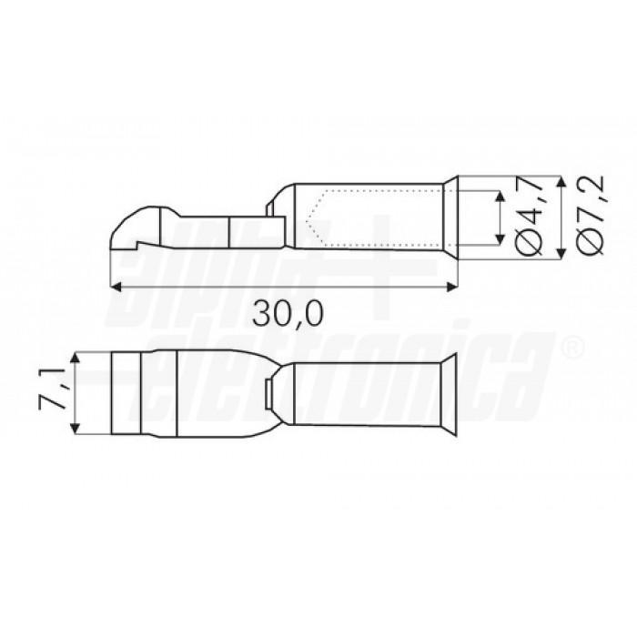 Connettore per batteria Alpha Elettronica max 50A 8mm2 grigio - 22-60/50 04