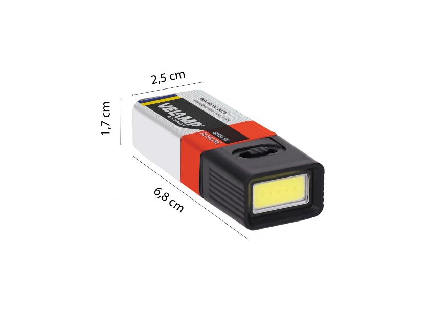 Torcia led Velamp Snicker 1W 6500K nero - IN217 03