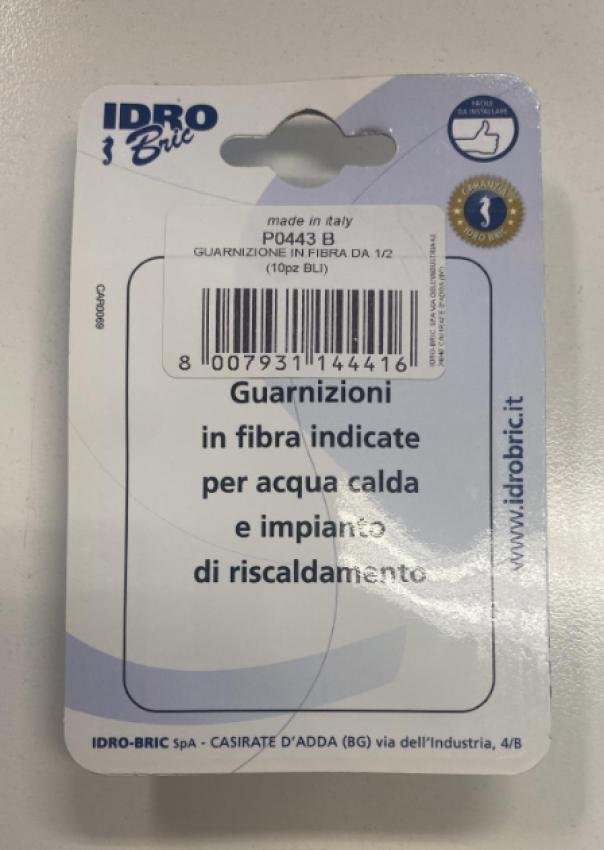 Guarnizioni Idro Bric in fibra diametro 1/2 pollici -  P0443 B 03