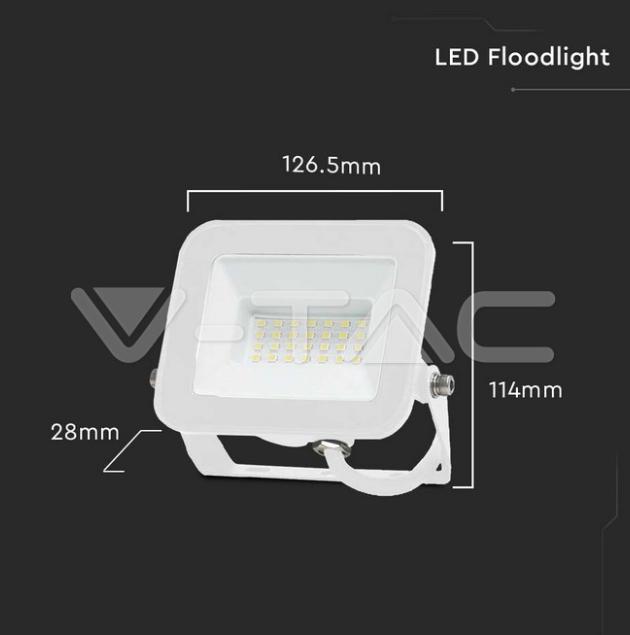 Proiettore led V-TAC Chio Samsung 20W 6500K bianco - 10019 05