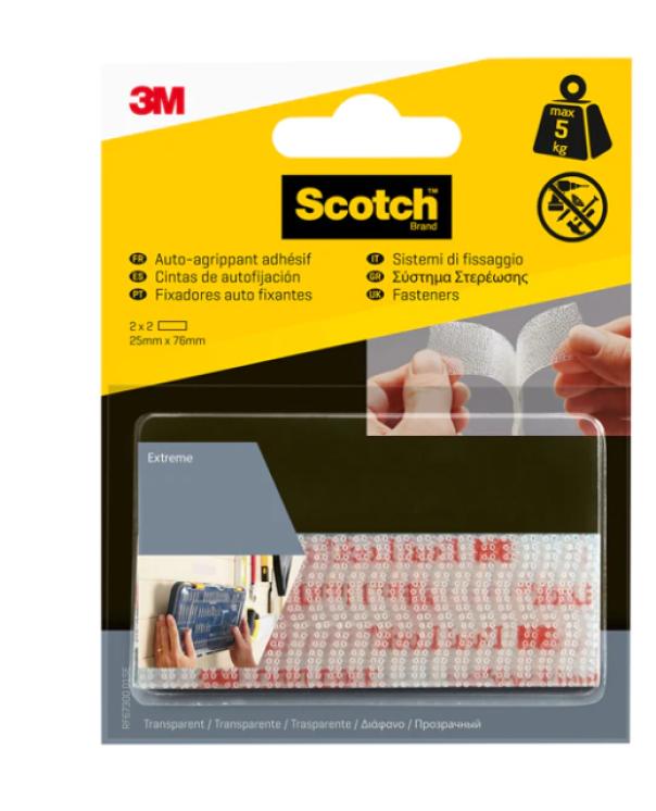 Strisce adesive 3M Scotch 25x76 mm trasparente 4 pz - RF6730-EU 01