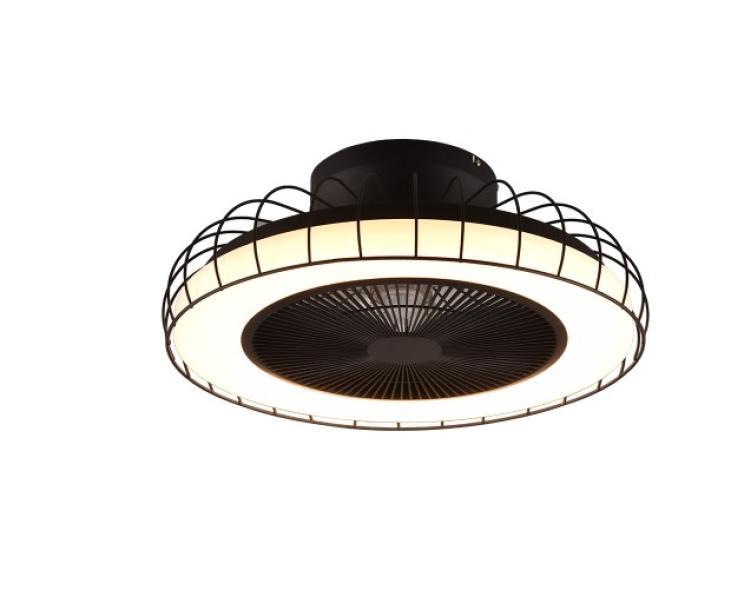 Plafoniera led con ventola Trio Lighting Sandfjord 30W 2700-6500K nero opaco - R64122132 01