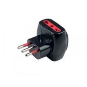 Adattatore triplo 2p+t 10a 250v colore nero rs78042t