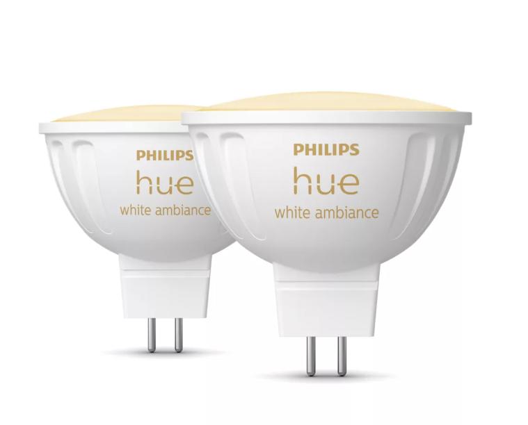 2 Lampadine led MR16 Philips Hue GU5,3 5,1W 2200-6500K White ambiance - 49158800 01