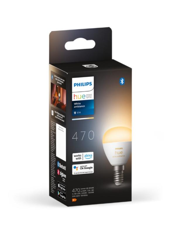 Lampadina led P45 Philips Hue E14 5,1W 2000-6500K White Ambiance - 49110600 04