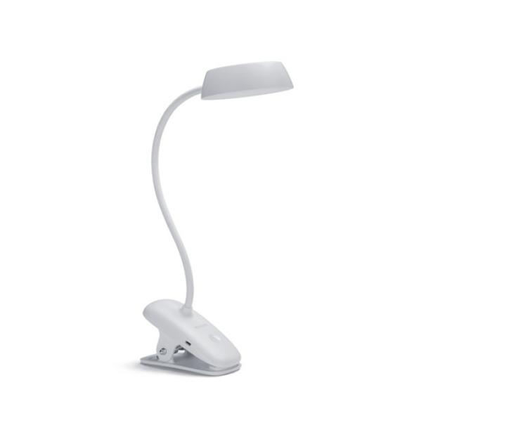 Lampada da tavolo led Philips Donutclip con batteria integrata 3W 4000K bianco - 39689000 01