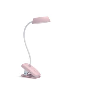 Lampada da tavolo led philips donutclip con batteria integrata 3w 4000k rosa - 39687600