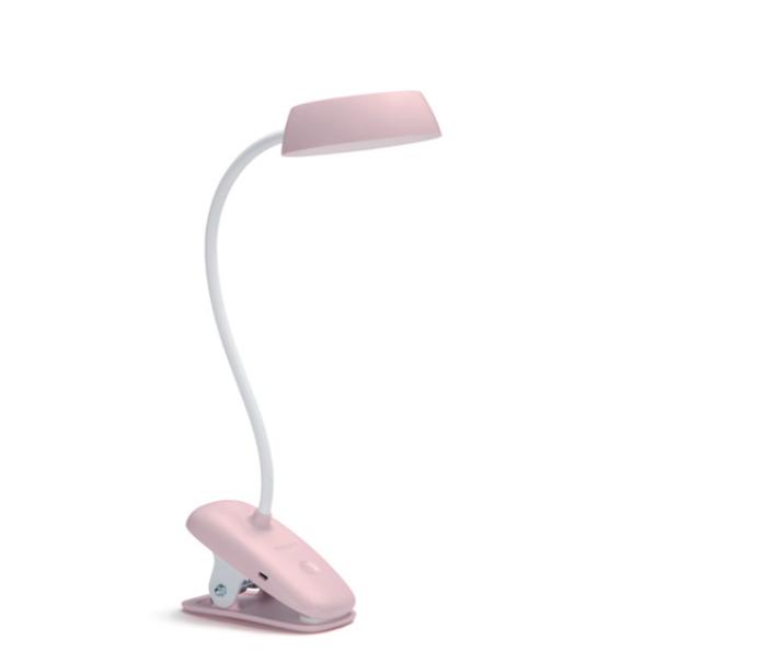 Lampada da tavolo led Philips Donutclip con batteria integrata 3W 4000K rosa - 39687600 01