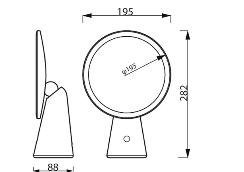 Lampada da tavolo led Philips Mirror 4,5W 3000/5000K rosa -  42045800 02