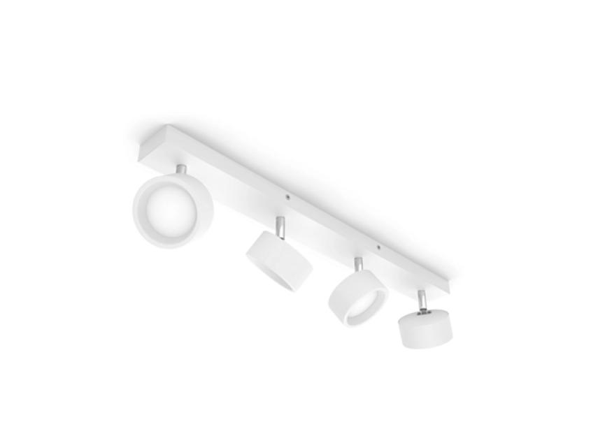 Faretto led Philips Bracia 4 luci 22W 2700K bianco - 17480100 02