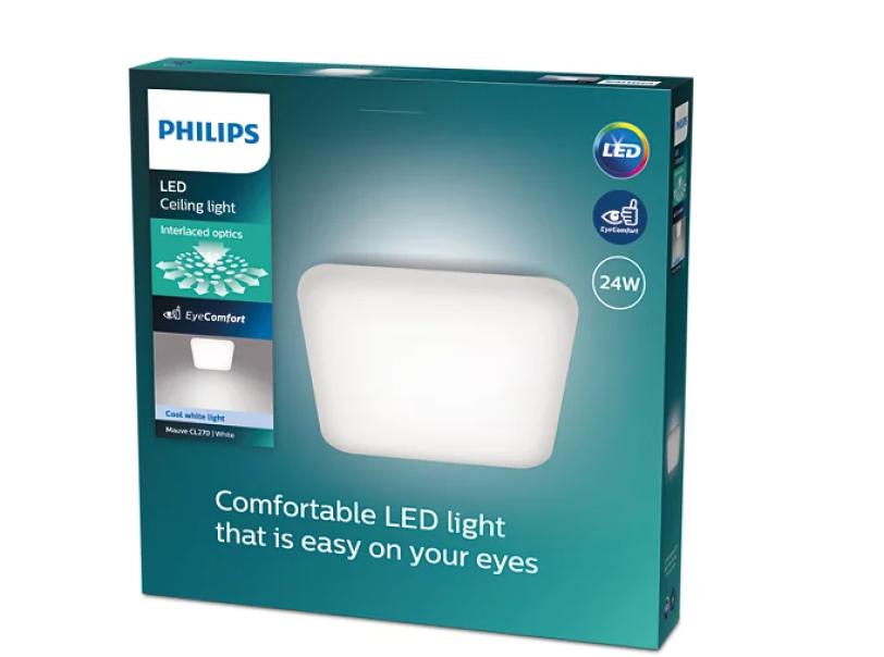 Plafoniera led Philips Mauve 24W 4000K quadrata 43cm - 19551600 04