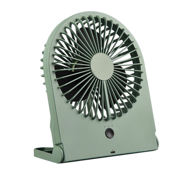 Ventilatore da tavolo a batteria Trio Lighting Breezy 3 velocitu00e0 USB-C verde - R044-49 01