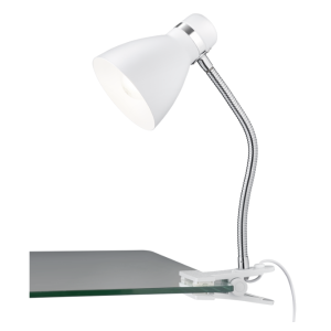 Lampada a morsetto  harvey 1xe27 max 10w bianco opaco - r20731231