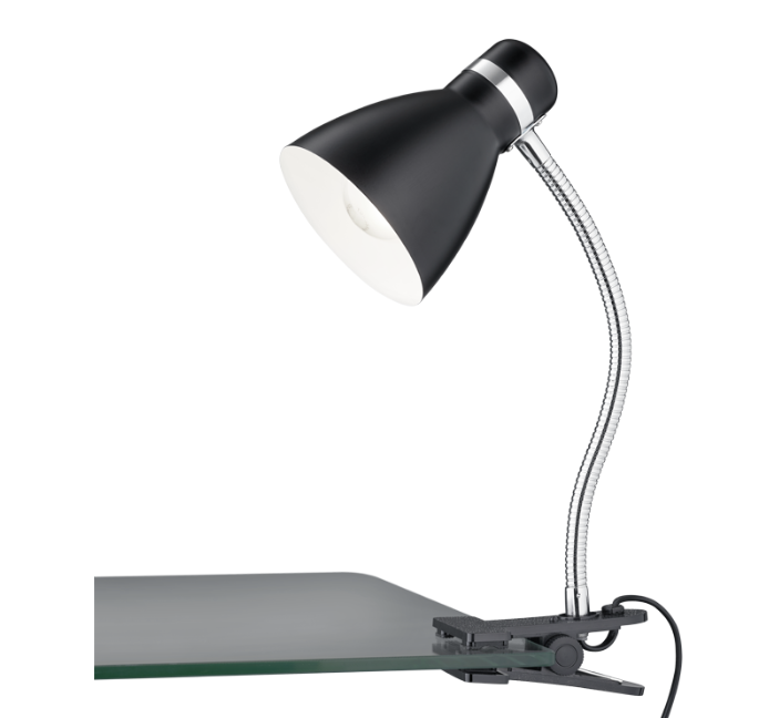 Lampada a morsetto Trio Lighting Harvey 1xE27 max 10W nero opaco - R20731232 01