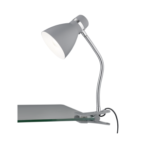 Lampada a morsetto  harvey 1xe27 max 10w titanio - r20731287