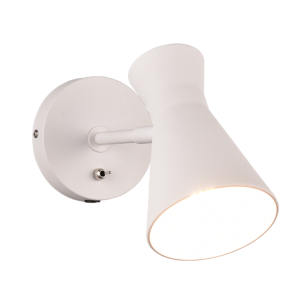 Lampada da parete  enzo 1xe27 max 10w bianco opaco - r20781731