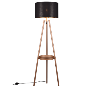 Lampada da terra a tre piedi  colette 1xe27 max 60w caffè oro nero - r41561065