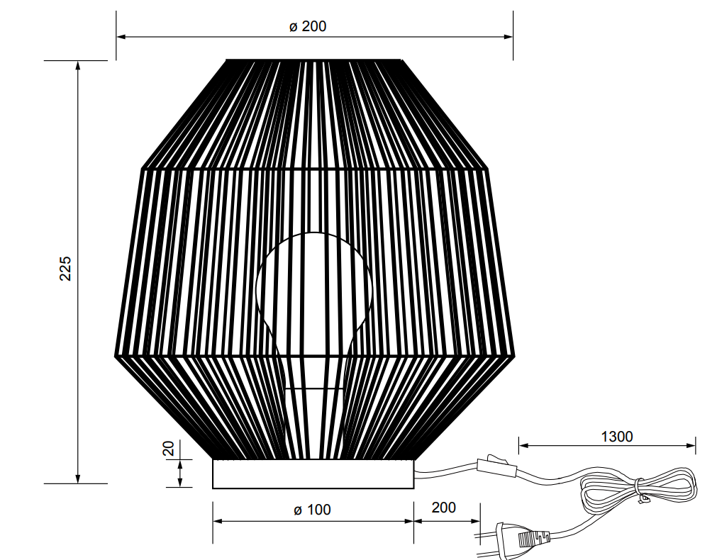 Lampada da tavolo Trio Lighting Miki 1xE27 max 40W marrone - R51101026 04