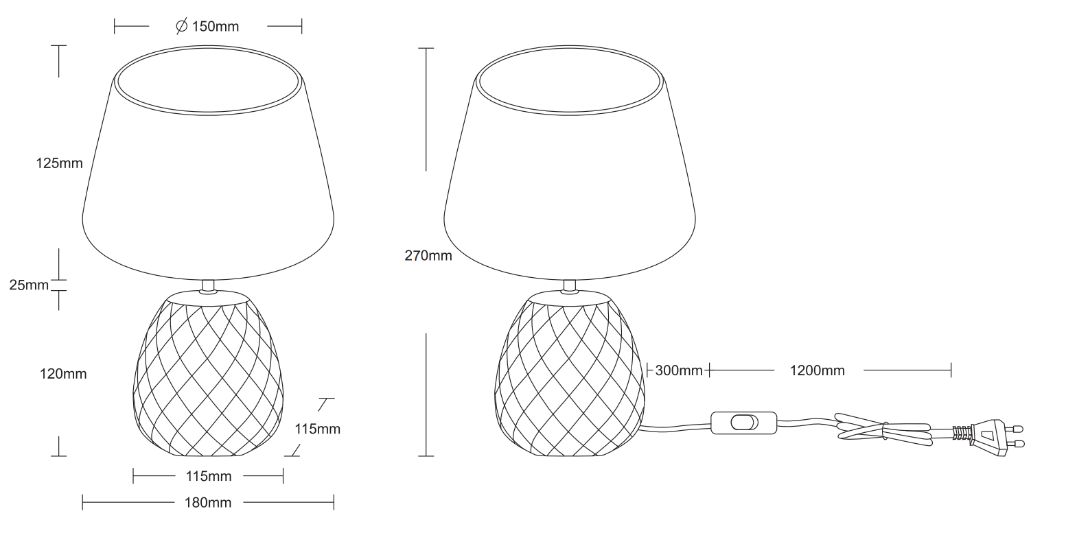 Lampada da tavolo Trio Lighting Ariana 1xE14 max 40W marrone - R51531026 04