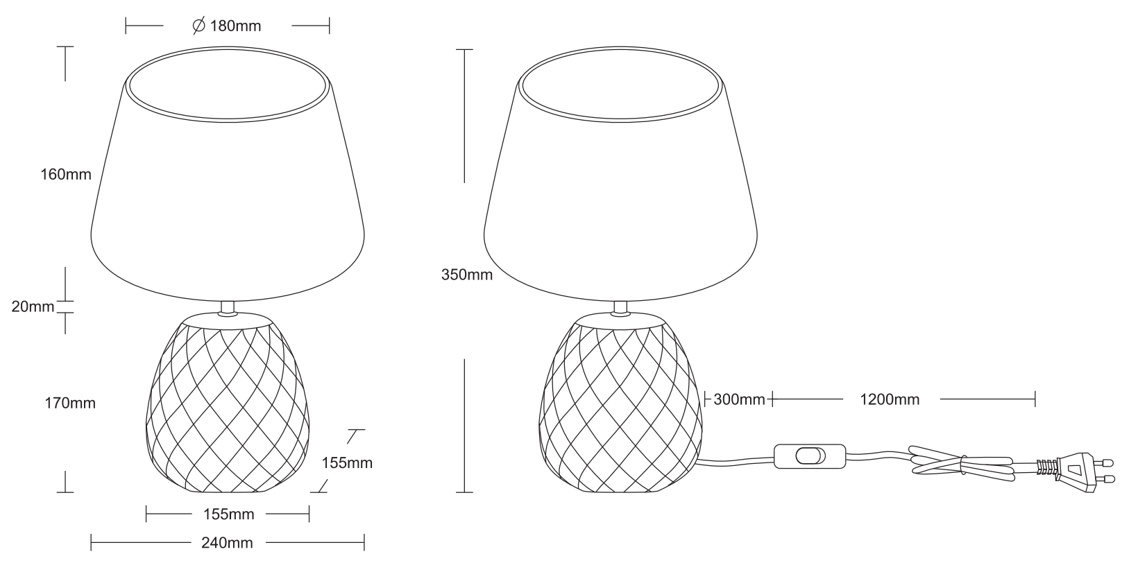 Lampada da tavolo Trio Lighting Ariana 1xE27 max 60W verde - R51531915 04