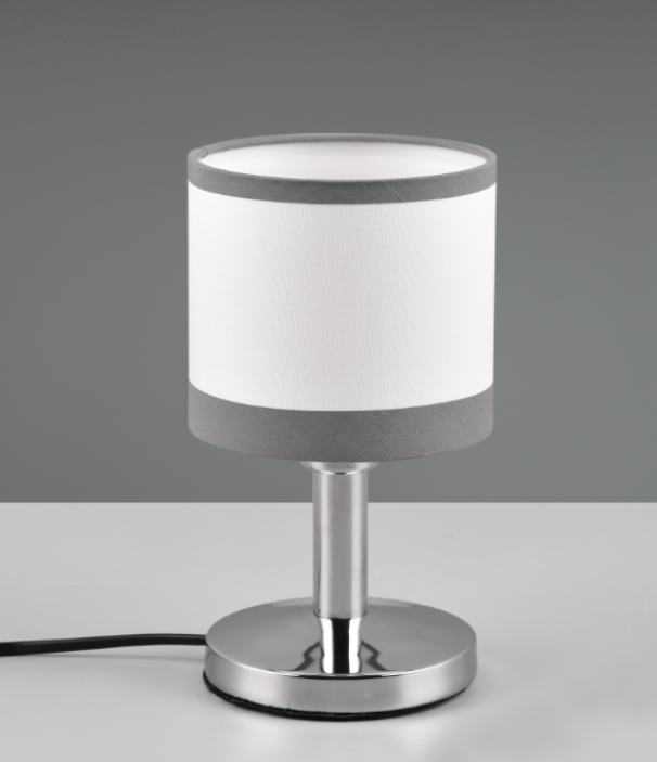 Lampada da tavolo touch Trio Lighting Davos 1xE14 max 10W cromo bianco - R59551006 02