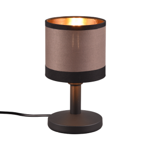 Lampada da tavolo touch  davos 1xe14 max 10w nero taupe - r59551041