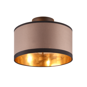 Plafoniera  davos 2xe14 max 28w nero taupe - r61552041